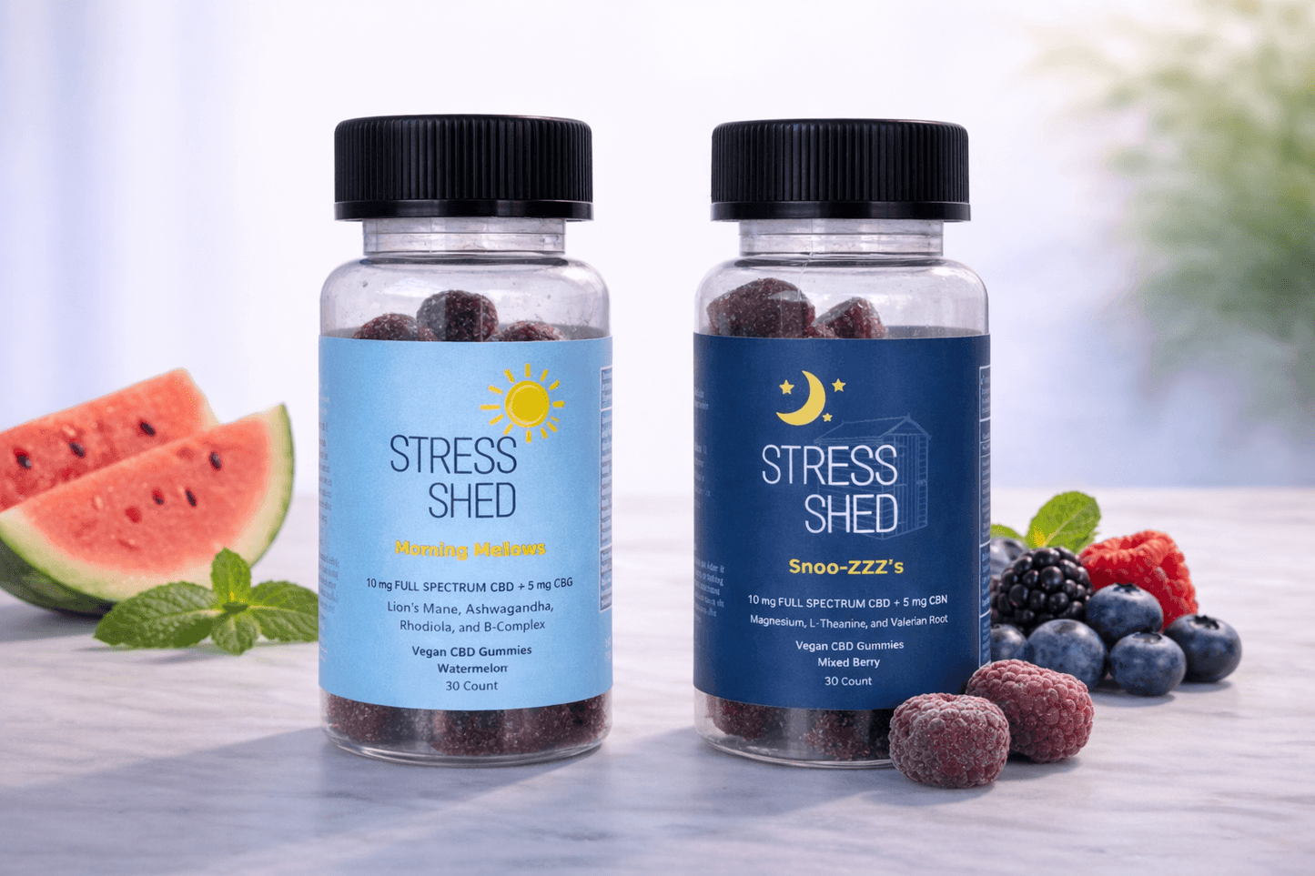 CBD Gummies for Stress & Sleep | Day and Night Combo